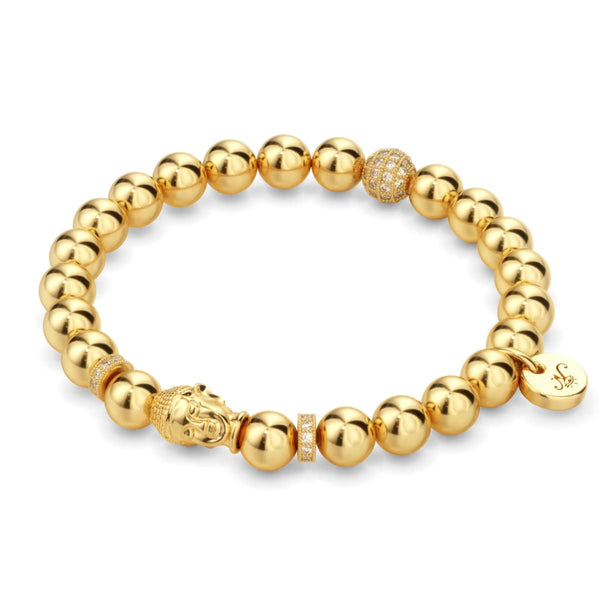 Golden Rutile Quartz Bracelet  Buy Online Golden Rutile Crystal Buddha  Bracelet  Shubhanjali